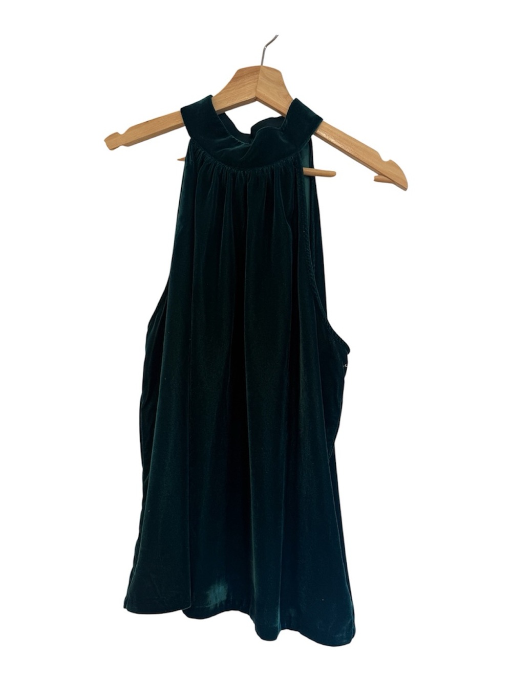 NWT Gap Emerald Green Velvet Halter Top XL Holiday Party